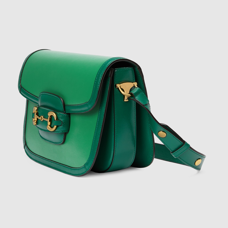 Gucci Horsebit 1955 Small Shoulder Bag 602204 Bright green